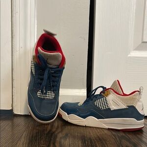 Kids Blue and Red Sneakers